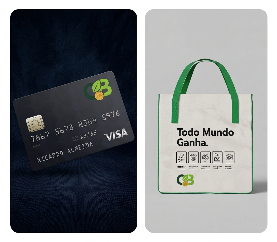 Cartão CicloBem — conta digital para recicladores com saque via Pix, microcrédito e recompensas por reciclagem